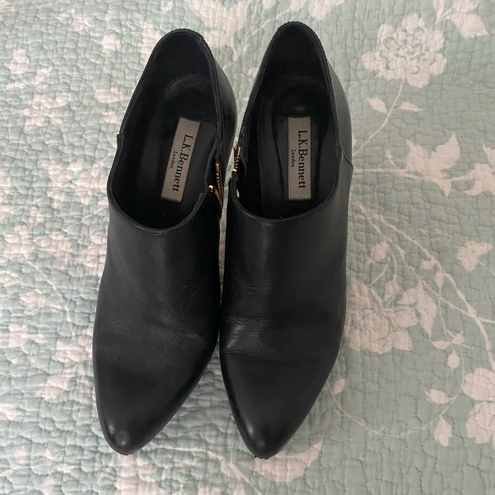 LK Bennett black leather ankle boots